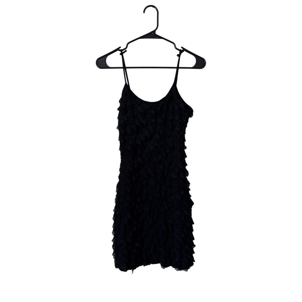 Vivace Women's Strappy Mini Black Dress Size S Grunge‎ Witchy Rocker Edgy